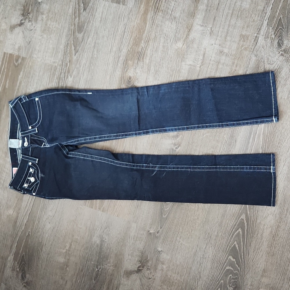 Authentic RARE True Religion Disco Billy with diamond buttons Jean's Size 23